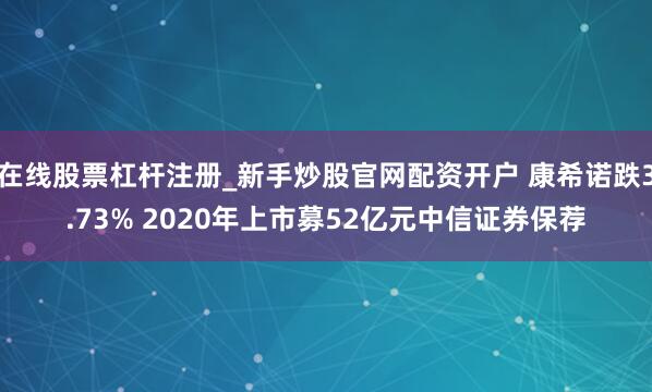 在线股票杠杆注册_新手炒股官网配资开户 康希诺跌3.73% 2020年上市募52亿元中信证券保荐