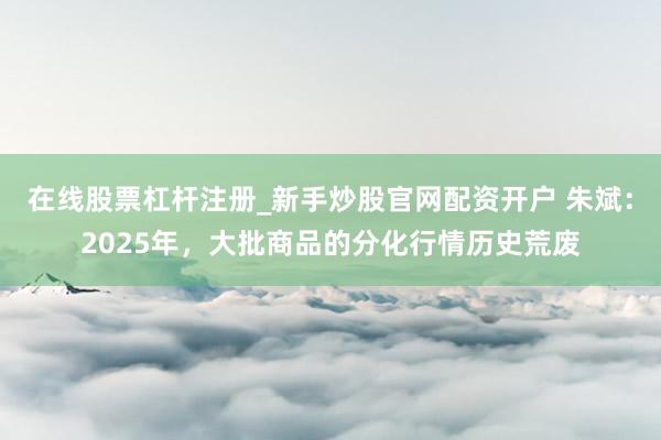 在线股票杠杆注册_新手炒股官网配资开户 朱斌：2025年，大批商品的分化行情历史荒废